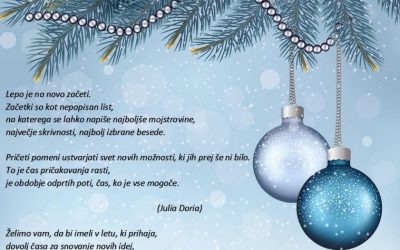 Prijetne praznike in srečno 2020